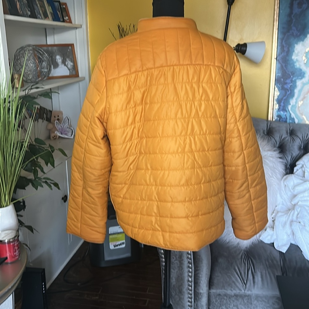 Women’s mustard colored Quilted Jacket - Picture 3 of 9